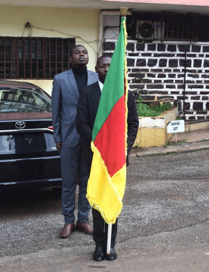 52nd National Day: MINAT’s Atanga Nji Leads Staff in Flag Hoisting Ceremony