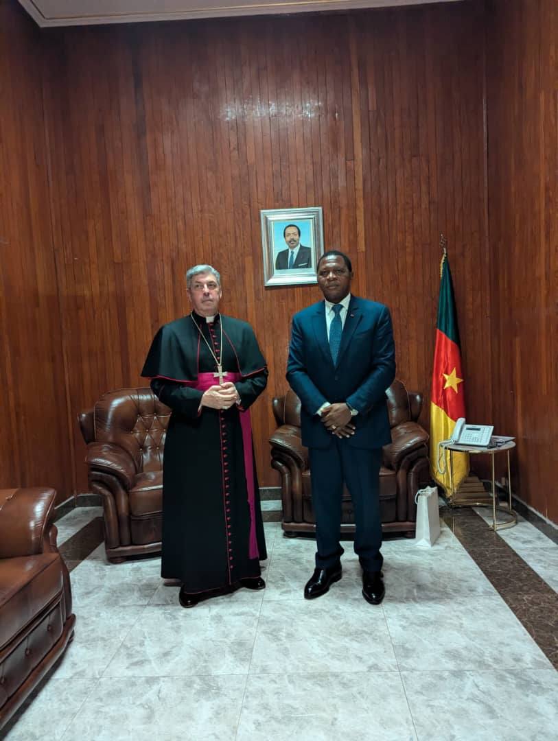 Minister Atanga Nji talks Cameroon-Vatican Relations with Nuncuio