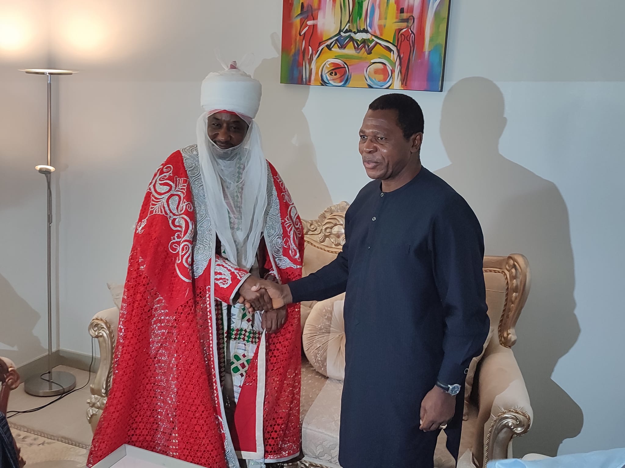 Minister Atanga Nji meets His Majesty Khalifa Sanusi II