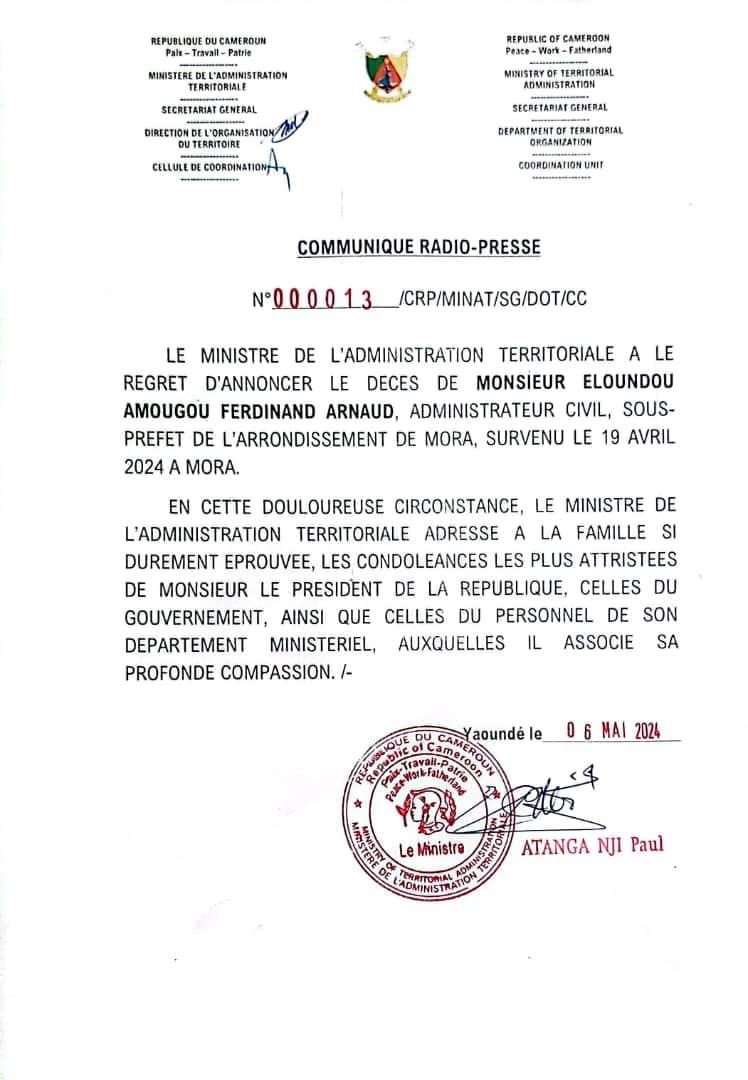 COMMUNIQUÉ RADIO-PRESSE