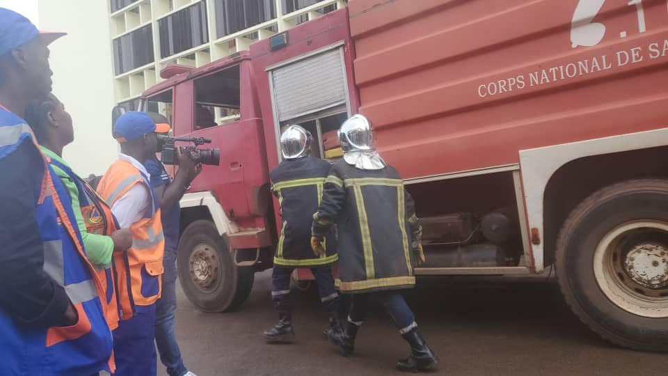 National Firefighters Demonstrate Safety Measures in Public Buildings during IDDRR Celebration at MINAT