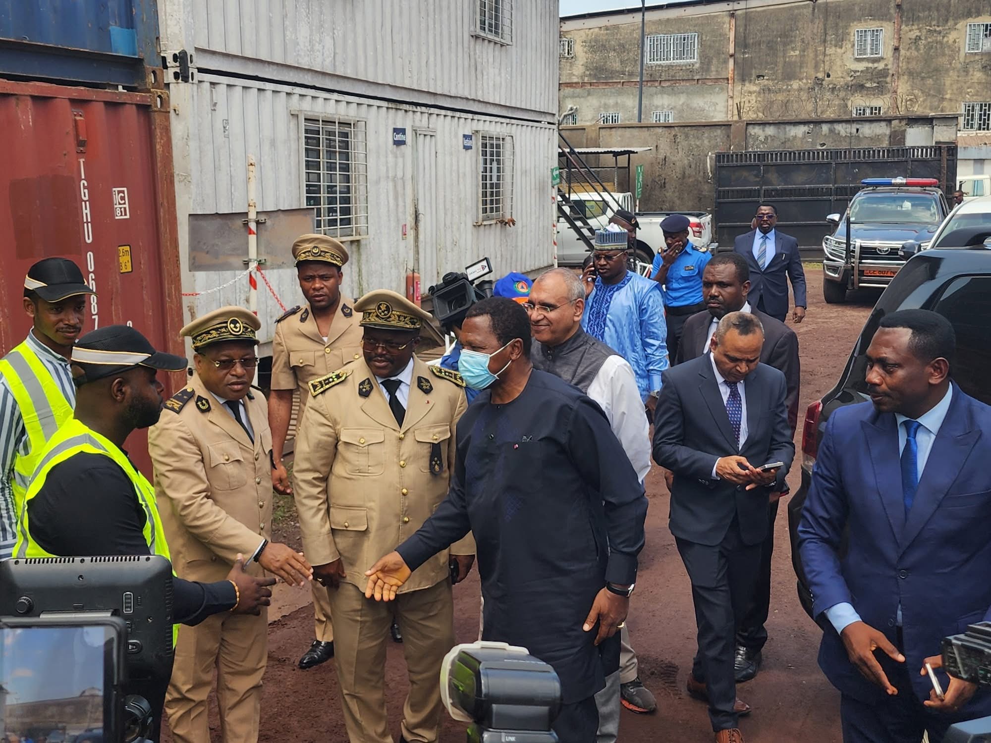 Cameroon receives 39 containers of relief material from India cochaired by Minister Atanga Nji and the Indian High Commissioner