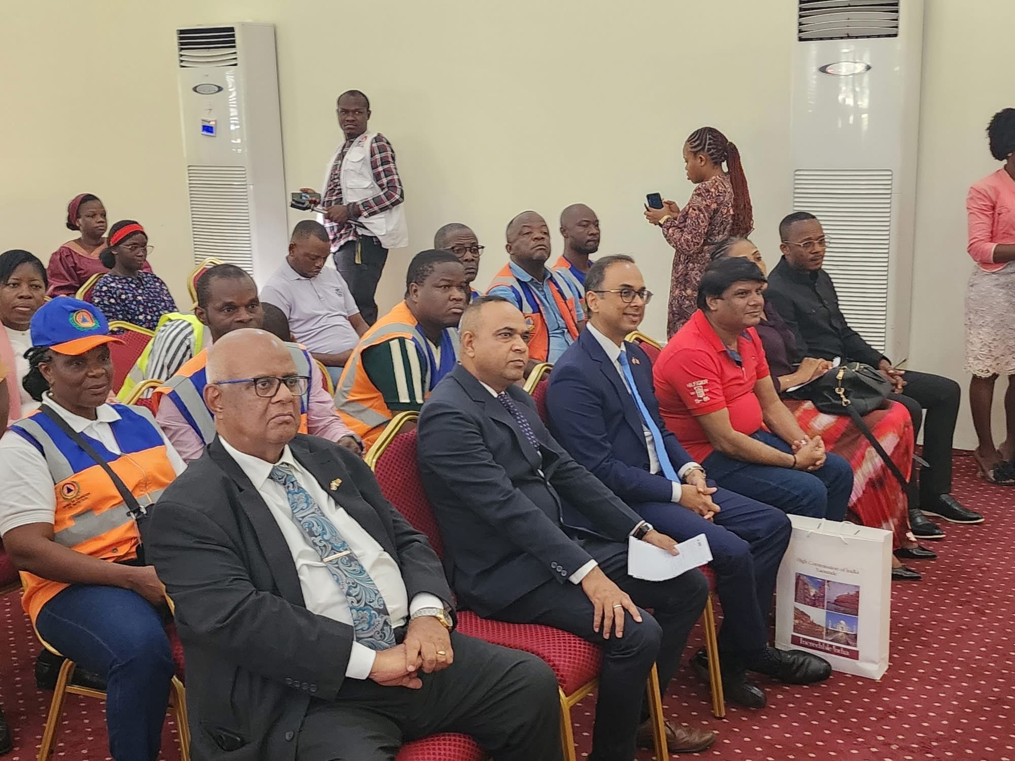Cameroon receives 39 containers of relief material from India cochaired by Minister Atanga Nji and the Indian High Commissioner