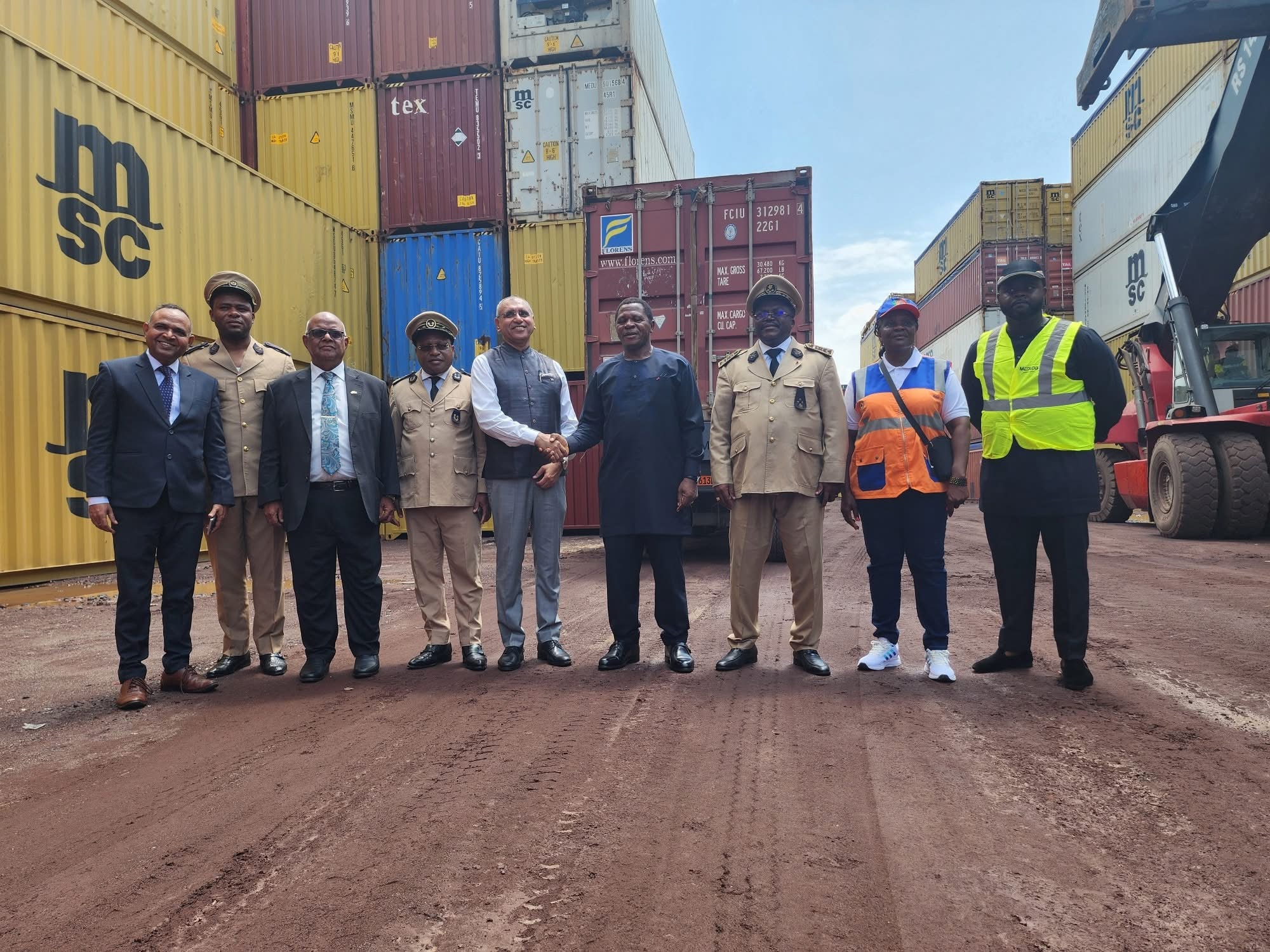Cameroon receives 39 containers of relief material from India cochaired by Minister Atanga Nji and the Indian High Commissioner