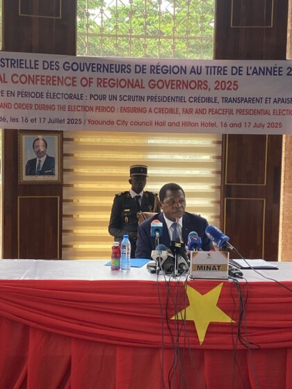 Discours d’ouverture de la première conférence semestrielle des gouverneurs de Régions à l’hôtel de Ville de Yaoundé