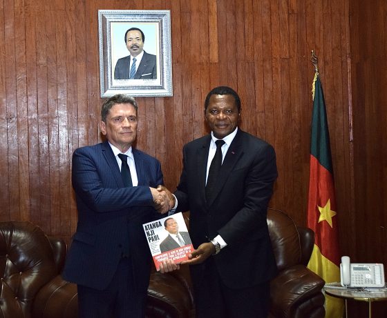 Minister Atanga Nji Receives H.E. Sylvain Riquier