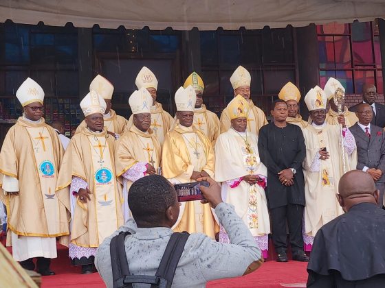 Minister Atanga Nji at the Episcopal Ordination of Bishop John Tatah, representing the Head of State
